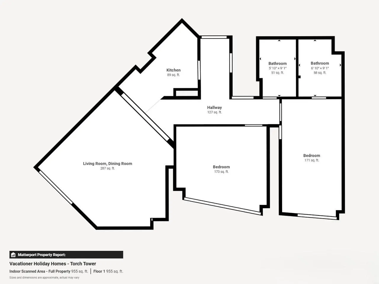 Torch Tower - Minimalistic Two Bed With City Views Dubai
